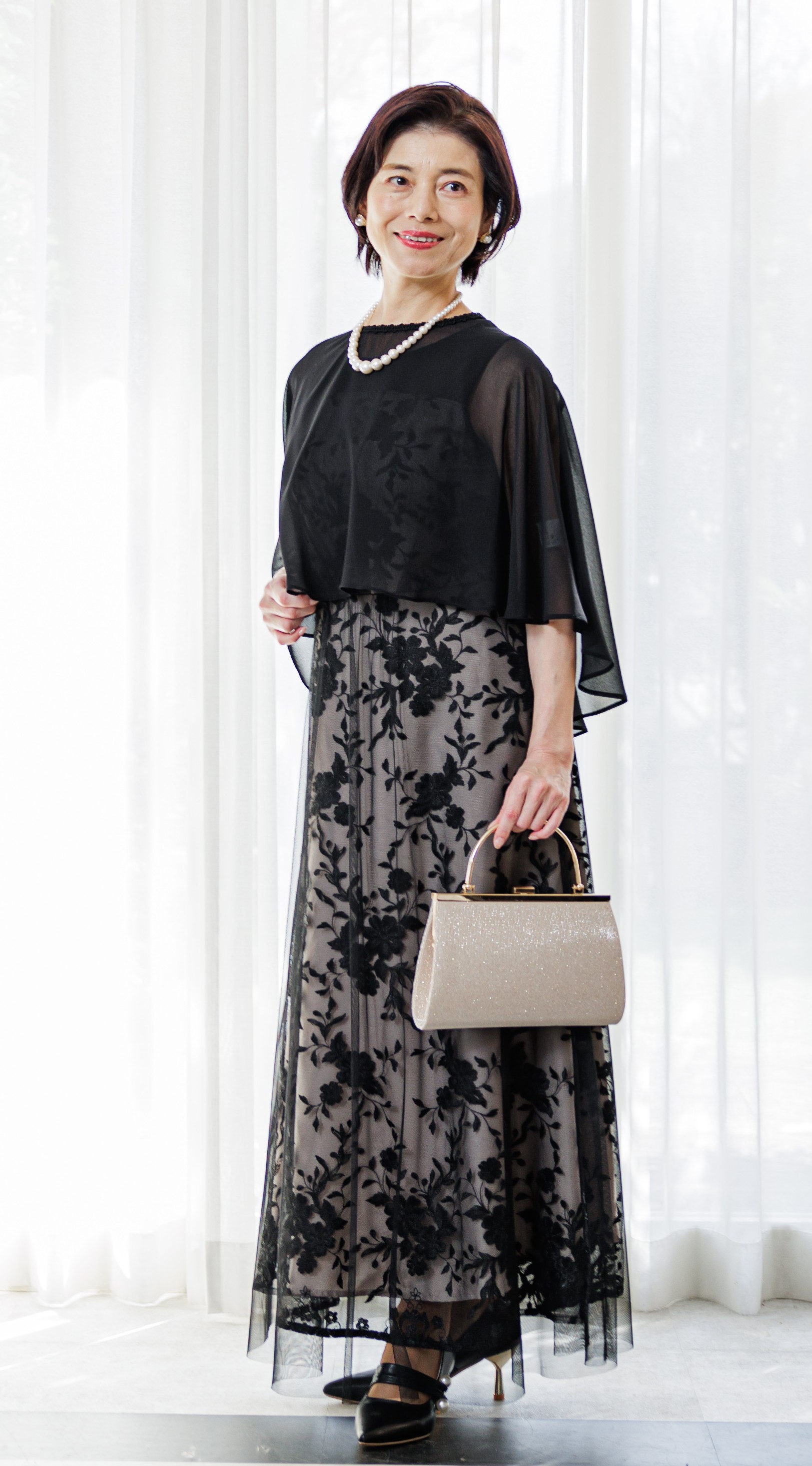 GRF-002-3：ﾏｻﾞｰｽﾞﾄﾞﾚｽ・ｹｰﾌﾟｾｯﾄ【13号】※モデル着用｜ル・クローゼット