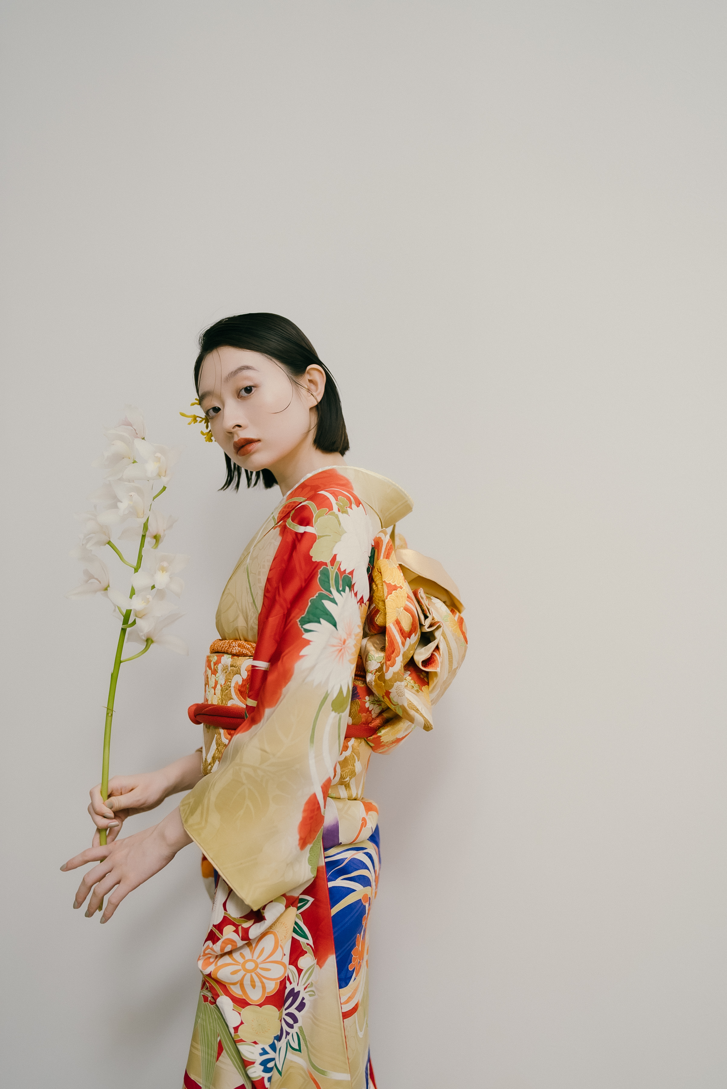 振袖0001 木蘭に雲取牡丹｜ル・クローゼット