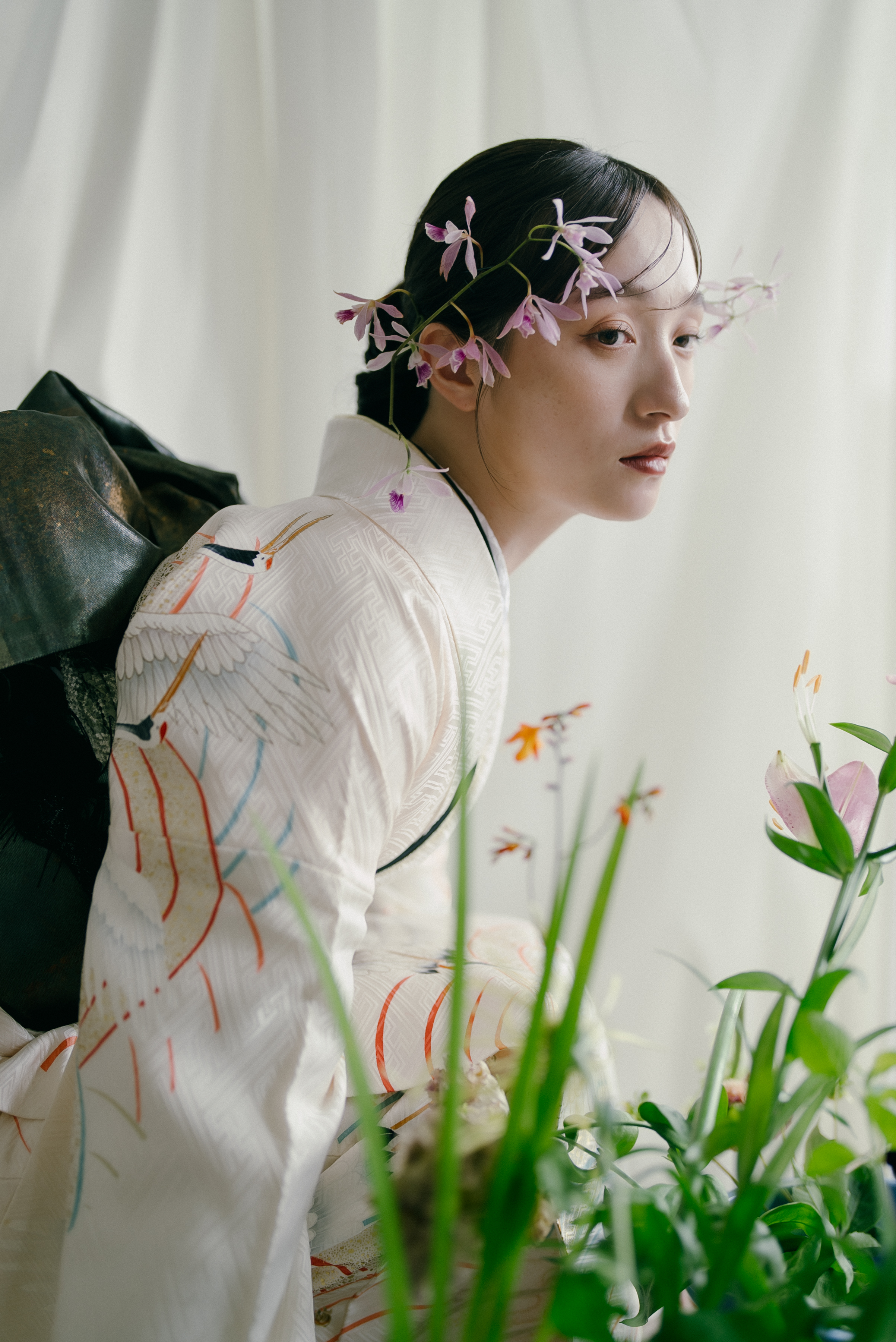 振袖0014 幸せの鶴と青海波｜ル・クローゼット