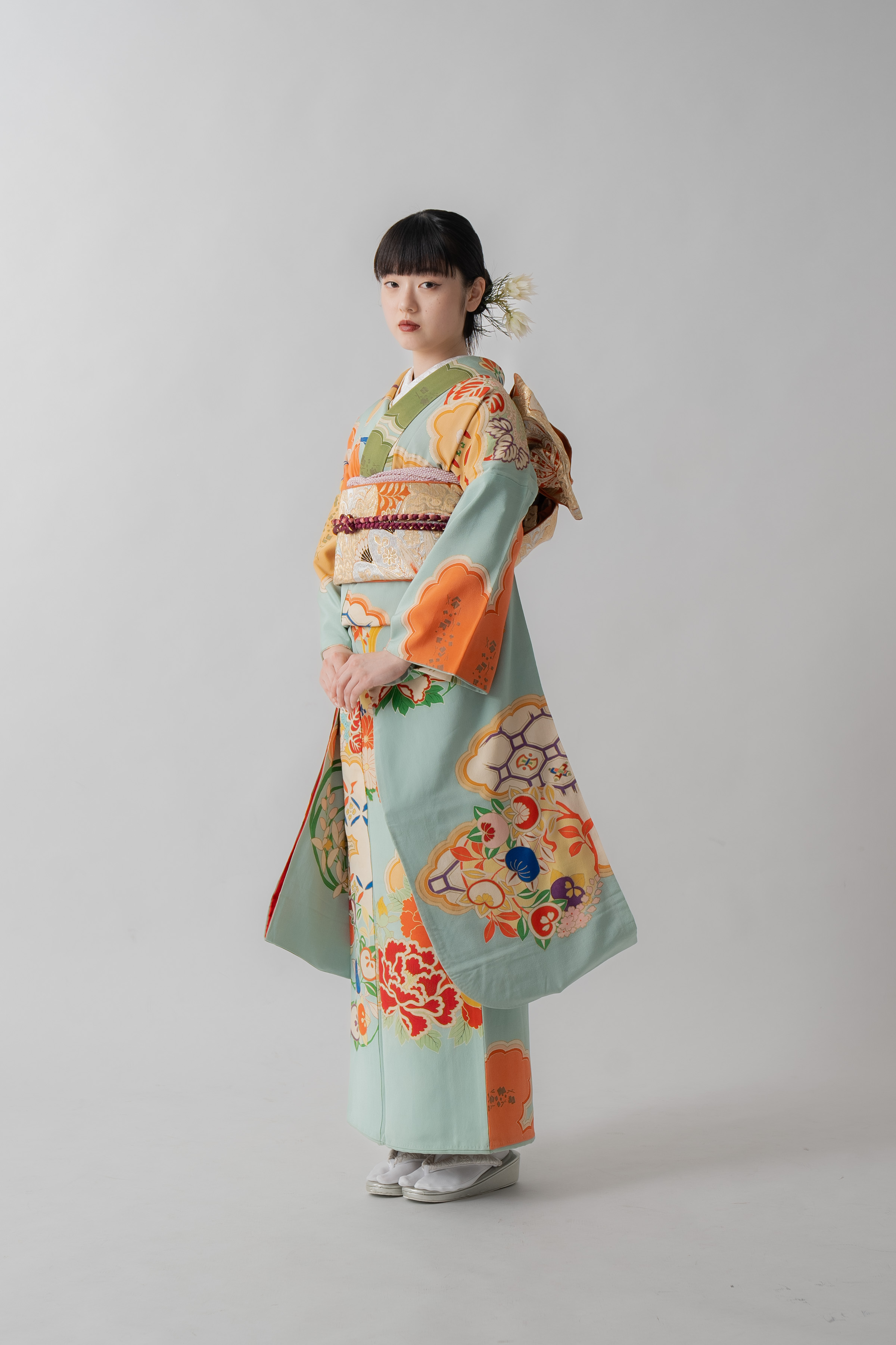 振袖0028 白藍に吉祥文様｜ル・クローゼット